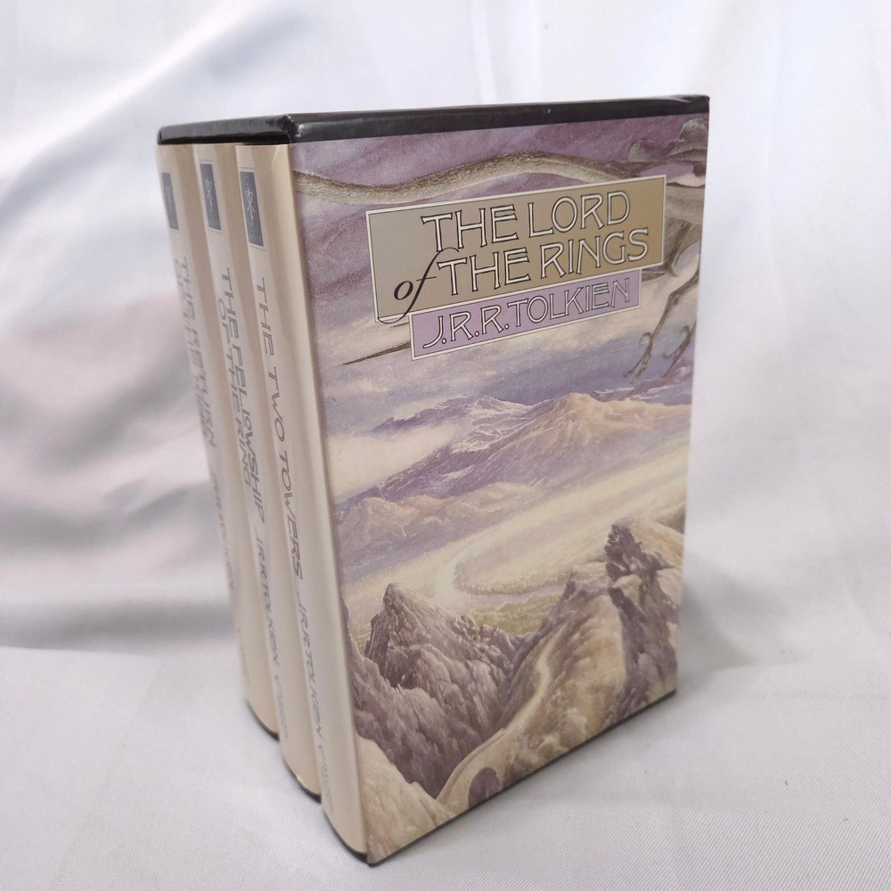 Lord of the Rings Trilogy Box Set JRR Tolkien Hardcover w/ Foldout Maps